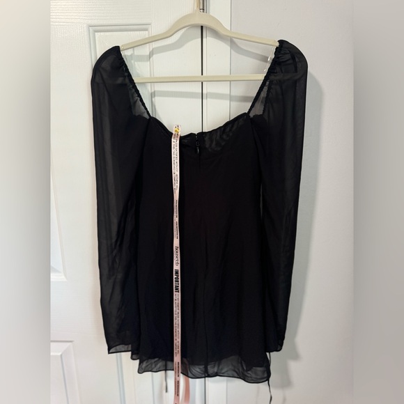 NWT- HOUSE OF CB Babydoll Georgette Halter Minidress - Picture 3 of 6